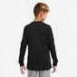 Nike Club - Negro - Camiseta Manga Larga Chico Nike Club - Negro - Camiseta Manga Larga Chico