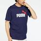 Puma Logo Plus - Marino - Camiseta Hombre 