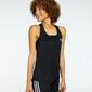 adidas 3 Stripes - Negro - Camiseta Fitness Mujer 