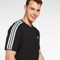 adidas 3 Stripes - Negra - Camiseta Hombre adidas 3 Stripes - Negra - Camiseta Hombre
