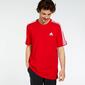 adidas 3 Stripes - Rojo - Camiseta Hombre 
