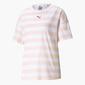 Puma Summer Stripes - Rosa - Camiseta Crop Mujer 