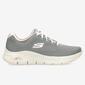 Skechers Arch Fit - Gris - Zapatillas Running Mujer 