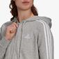 adidas Essentials 3 Stripes - Gris - Sudadera Capucha Mujer adidas Essentials 3 Stripes - Gris - Sudadera Capucha Mujer