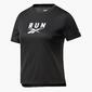 Reebok Workout - Negras - Camiseta Running Mujer 