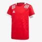 adidas 3 Stripes - Rojo - Camiseta Fútbol Chico 