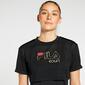 Fila Tenis - Negro - Camiseta Tenis Mujer Fila Tenis - Negro - Camiseta Tenis Mujer