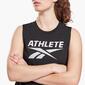 Reebok Athlete - Negras - Camiseta Gym Mujer Reebok Athlete - Negras - Camiseta Gym Mujer