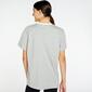 adidas 3 Stripes - Cinza - T-shirt Mulher 