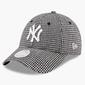 New Era Houdstooth 9Forty NY Yankees - Cinza - Boné Mulher 