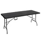 Mesa Plegable Doble De Rattán Sintético Hdpe 180x75x72 Cm Mesa Plegable Doble De Rattán Sintético Hdpe 180x75x72 Cm