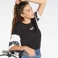 Puma Color Block - Negro - Camiseta Mujer Puma Color Block - Negro - Camiseta Mujer