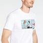 Converse Comic - Blanco - Camiseta Hombre Converse Comic - Blanco - Camiseta Hombre