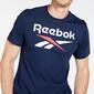 Reebok Big Logo - Azul - T-shirt Homem 