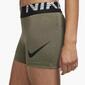 Nike Pro - Kaki - Mallas Fitness Cortas Mujer Nike Pro - Kaki - Mallas Fitness Cortas Mujer