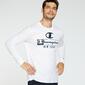 Camiseta Champion - Blanco - Camiseta Manga Larga Hombre Camiseta Champion - Blanco - Camiseta Manga Larga Hombre