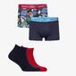 Jack & Jones Jackflower - Marino - Calzoncillos + Calcetines Jack & Jones Jackflower - Marino - Calzoncillos + Calcetines