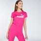 Puma Essentials Logo - Fucsia - Camiseta Mujer Puma Essentials Logo - Fucsia - Camiseta Mujer