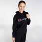 Champion Linear - Negro - Sudadera Capucha Mujer Champion Linear - Negro - Sudadera Capucha Mujer
