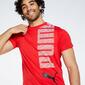 Camiseta Puma - Rojo - Camiseta Hombre 