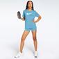 Nike Swoosh - Azul - Camiseta Fitness Mujer 