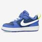 Nike Court Borought Low 2 - Azul - Zapatillas Velcro Niño 