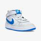 Nike Court Borough Mid 2 - Cinza - Sapatilhas Velcro Menino 