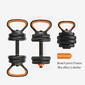 Conjunto Dumbbell 6 Em 1 20kg - Preto/Laranja Conjunto Dumbbell 6 Em 1 20kg - Preto/Laranja