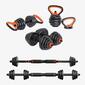 Conjunto Dumbbell 6 Em 1 20kg - Preto/Laranja Conjunto Dumbbell 6 Em 1 20kg - Preto/Laranja