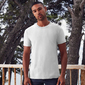 Camiseta Premium Ringspun Para Homens Fruit Of The Loom (Branco) - Branco 