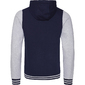 Apenas Capuzes Adultos Unisexo Urbano Varsity Full Zip Hoodie Awdis (Oxford Navy/ Heather Grey) - Azul Apenas Capuzes Adultos Unisexo Urbano Varsity Full Zip Hoodie Awdis (Oxford Navy/ Heather Grey) - Azul