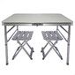 Mesa Plegable Camping Con 2 Taburetes Aktive - Blanco Mesa Plegable Camping Con 2 Taburetes Aktive - Blanco