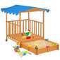 Vidaxl Casa De Juegos Para Niños Con Arenero Madera Abeto Azul Uv50 - Azul - Casa De Juegos Con Caja De Arena Vidaxl Casa De Juegos Para Niños Con Arenero Madera Abeto Azul Uv50 - Azul - Casa De Juegos Con Caja De Arena