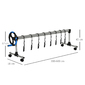 Enrollador Lonas Piscina Outsunny 848-022 Enrollador Lonas Piscina Outsunny 848-022