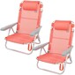 Saving Pack 2 Cadeiras De Praia Multiposições Flamingo Com Almofada 48x45,5x84 Cm Aktive - Coral Saving Pack 2 Cadeiras De Praia Multiposições Flamingo Com Almofada 48x45,5x84 Cm Aktive - Coral