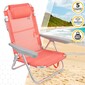 Saving Pack 2 Cadeiras De Praia Multiposições Flamingo Com Almofada 48x45,5x84 Cm Aktive - Coral Saving Pack 2 Cadeiras De Praia Multiposições Flamingo Com Almofada 48x45,5x84 Cm Aktive - Coral