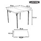 Mesa Quadrada Dobrável Branca 86x86x74 Cm - Branco Mesa Quadrada Dobrável Branca 86x86x74 Cm - Branco