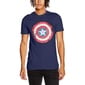 Camiseta Capitán América Con Diseño De Escudo - Azul 