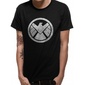 T-shirt Estampa Escudo Avengers Marvel - Preto 