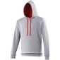 Sweat Com Capuz Awdis Varsity - Cinzento/Vermelho 