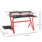 Mesa Para Gaming Homcom 836-120 Mesa Para Gaming Homcom 836-120