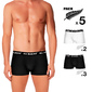 Cuecas Boxer All Blacks (Pack 5) - Preto/Branco - 0 Cuecas Boxer All Blacks (Pack 5) - Preto/Branco - 0