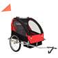 Remolque De Bicicleta Y Cochecito Vidaxl - Negro/Rojo Remolque De Bicicleta Y Cochecito Vidaxl - Negro/Rojo