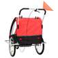 Remolque De Bicicleta Y Cochecito Vidaxl - Negro/Rojo Remolque De Bicicleta Y Cochecito Vidaxl - Negro/Rojo