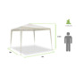 Carpa Wasabi Classic 3x3m De Aluminio Plegable Beige Carpa Wasabi Classic 3x3m De Aluminio Plegable Beige