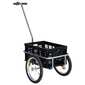 Vidaxl Reboque Bicicleta C/ Caixa Transporte Dobrável 50l 150kg Preto - Preto - reboque de bicicleta 