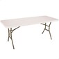 Mesa Rectangular Com Pernas Dobráveis Em Creme 183x76x74 Cm Lifetime - Bege Mesa Rectangular Com Pernas Dobráveis Em Creme 183x76x74 Cm Lifetime - Bege