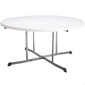 Mesa Dobrável Branca Redonda Ø152 X 75,5 Cm Lifetime - Branco Mesa Dobrável Branca Redonda Ø152 X 75,5 Cm Lifetime - Branco