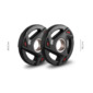 Pack De 2 Discos Olímpicos De 2,5kg Fitfiu - Negro Pack De 2 Discos Olímpicos De 2,5kg Fitfiu - Negro
