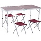 Outsunny Mesa Maleta De Aluminio 4 Taburete Plegable Portátil Para Acampada Outsunny Mesa Maleta De Aluminio 4 Taburete Plegable Portátil Para Acampada